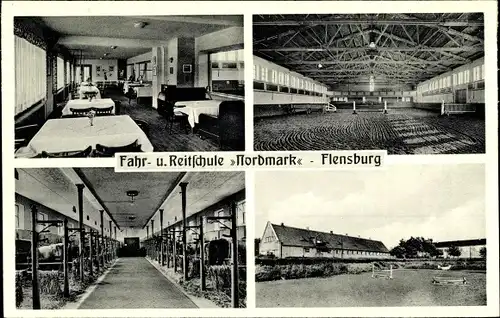 Ak Flensburg in Schleswig Holstein, Fahr- und Reitschule "Nordmark"