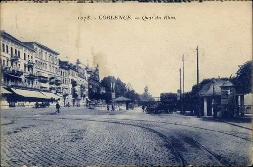 Ak Koblenz am Rhein, Quai du Rhin