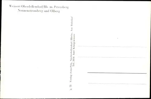 Ak Oberdollendorf Königswinter am Rhein, Nonnenstromberg und Ölberg