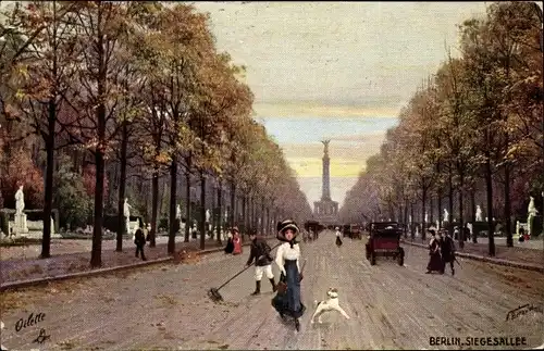 Künstler Ak Beraud, N., Berlin Tiergarten, Siegesallee, Siegessäule