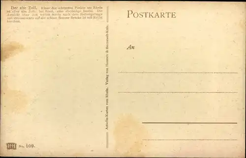 Künstler Ak Astudin, Bonn am Rhein, Der Alte Zoll
