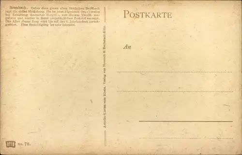 Künstler Ak Astudin, Braubach am Rhein, Marksburg, Boot, Kirche, Flussufer, Holzstämme