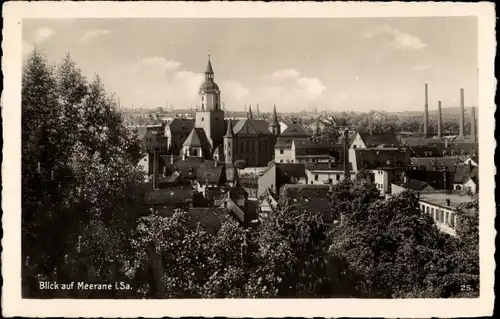 Ak Meerane in Sachsen, Teilansicht