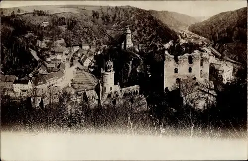 Foto Ak Tharandt im Erzgebirge, Teilansicht