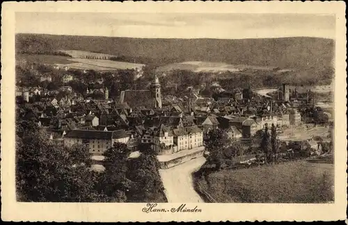 Ak Hann. Münden in Niedersachsen, Teilansicht