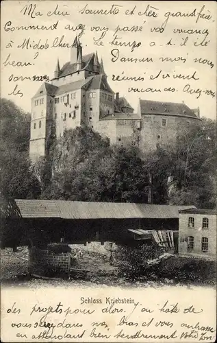 Ak Kriebstein in Mittelsachsen, Burg Kriebstein, Schloss