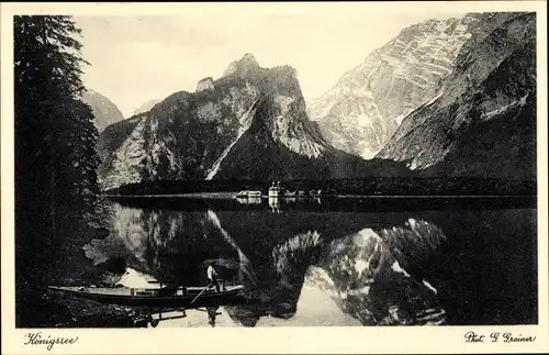 Ak Sankt Bartholomä Schönau am Königssee, Blick aus der Ferne