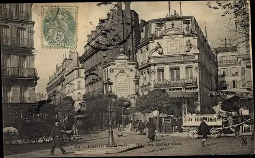 Ak Paris XVII., Rue des Batignolles, Piscine