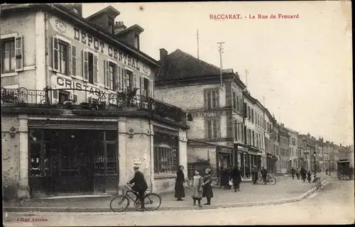 Ak Baccarat Meurthe et Moselle, La Rue de Frouard