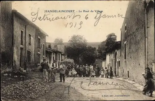 Ak Jeandelincourt Meurthe et Moselle, Le Haut du Village