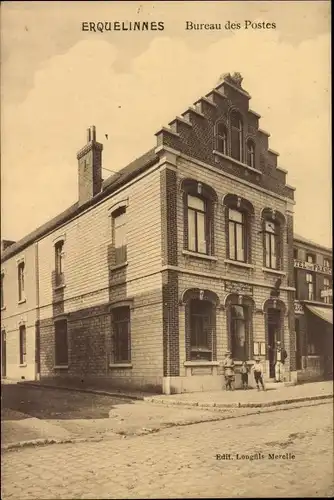 Ak Erquelinnes Wallonien Hennegau, Bureau des Postes