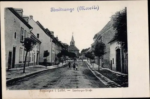 Ak Fénétrange Finstingen Moselle, Saarbruger Straße