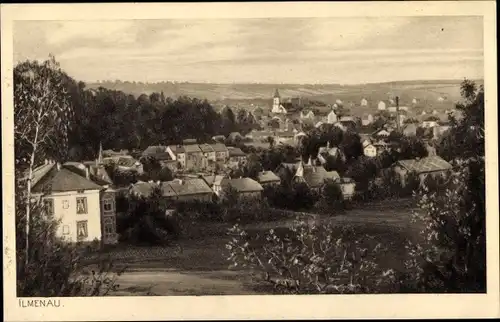 Ak Ilmenau im Ilm Kreis Thüringen, Stadtpanorama, Glockenturm