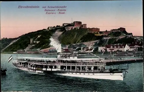 Ak Ehrenbreitstein Koblenz, Schiff Frauenlob, Rheindampfer