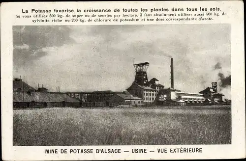 Ak Mine de Potasse d'Alsace, Usine, vue exterieure