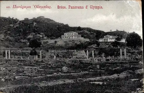 Ak Griechenland, Panorama d'Olympie