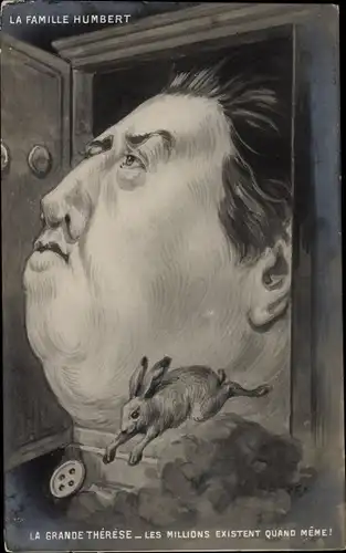 Künstler Ak Affaire Humbert Crawford, la Grande Therese, les Millions existent quand meme