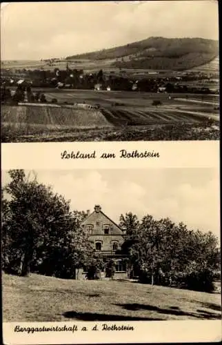 Ak Sohland am Rotstein Reichenbach in der Oberlausitz, Berggastwirtschaft auf dem Rothstein