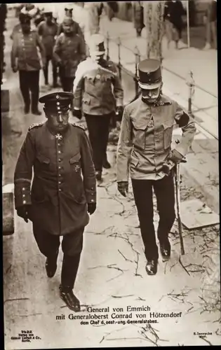 Ak General von Emmich, Generaloberst Conrad von Hötzendorf, KuK, Uniformen