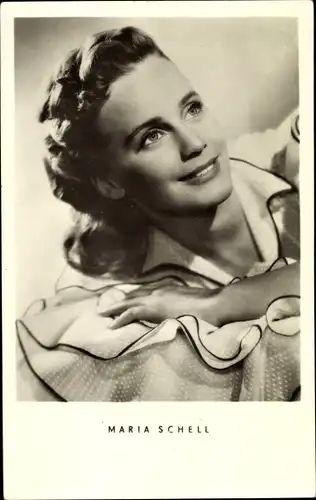 Ak Schauspielerin Maria Schell, Portrait