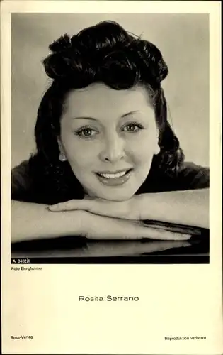 Ak Schauspielerin Rosita Serrano, Portrait