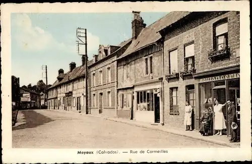 Ak Moyaux Calvados, Rue de Cormeilles