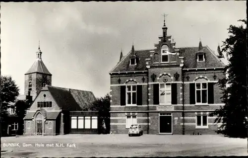 Ak Bunnik Utrecht Niederlande, Gem. Huis met H.H. Kerk