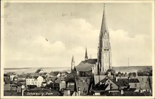 Ak Schleswig an der Schlei, Dom, Panorama