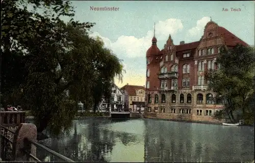 Ak Neumünster in Holstein, Am Teich