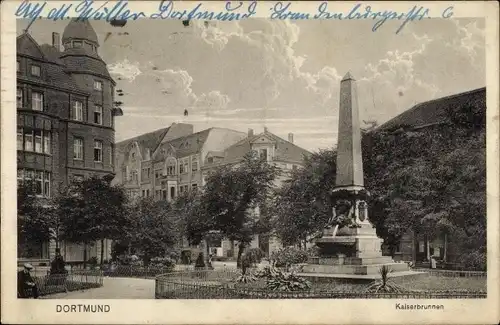 Ak Dortmund im Ruhrgebiet, Kaiserbrunnen