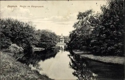 Ak Hansestadt Bremen, Partie im Bürgerpark