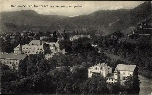 Ak Bad Kreuznach in Rheinland Pfalz, vom Kauzenberg aus gesehen