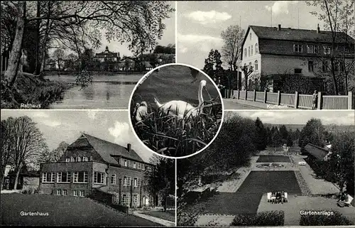 Ak Reinfeld in Holstein, Rathaus, Gartenhaus, Kurheim