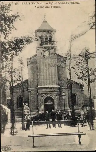 Ak Paris XVII., Eglise Saint Ferdinand, Avenue des Ternes