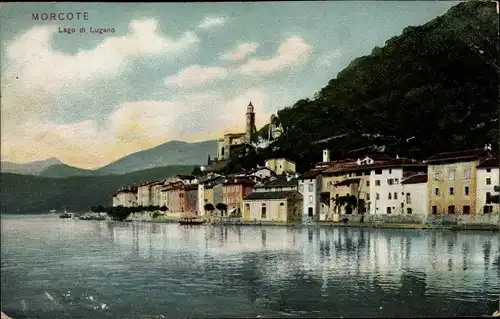 Ak Morcote Kanton Tessin, Lago di Lugano, Seeblick