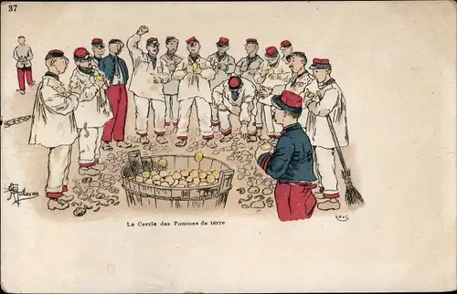 Künstler Ak Guillaume, Albert, Le Cercle des Pommes de terre