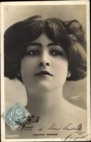 Ak Schauspielerin Gabrielle Colonna Romano, Portrait