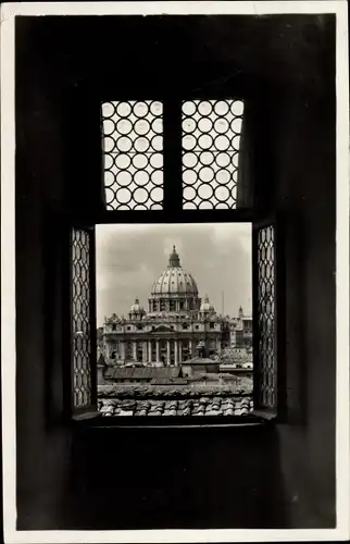 Ak Vatikan Rom Lazio, La Basilica di S. Pietro veduta da Castel S. Angelo