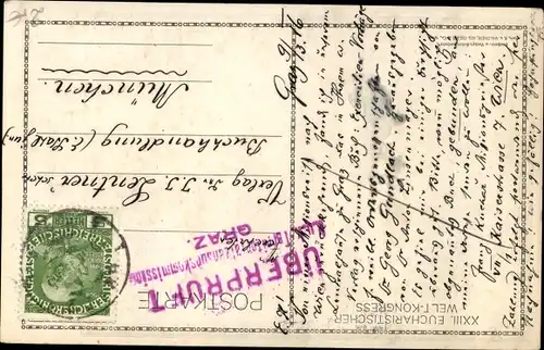 Ak Graz Steiermark, Kirche zur Heiligen Ursula am Ursulinnen-Konvente, Eucharistischer Weltkongress