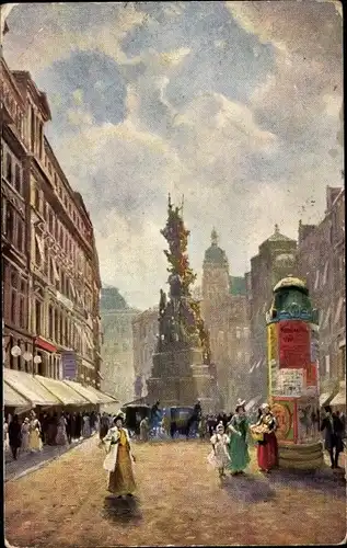 Künstler Ak Wien, Graben, Theo Stroefer Serie 747 No 12, Denkmal