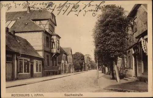 Ak Rotenburg in Hannover Rotenburg an der Wümme, Goethestraße