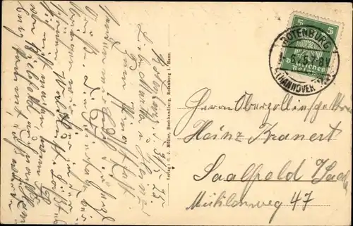 Ak Rotenburg in Hannover Rotenburg an der Wümme, Goethestraße