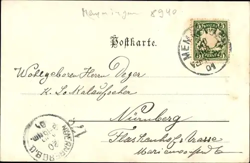 Passepartout Ak Dickenreis Memmingen in Schwaben, Gasthof, Waldpartie