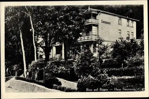 Ak Seebad Binz auf Rügen, Haus Sanssouci