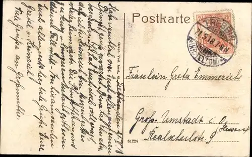 Ak Trebbin im Kreis Teltow Fläming, Bahnhofstraße mit Postamt