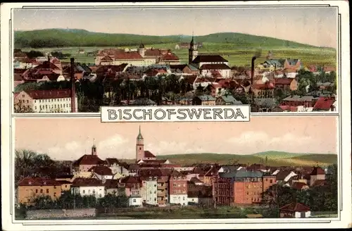 Ak Bischofswerda im Kreis Bautzen, Teilansicht, Gesamtansicht