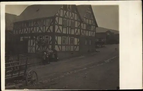 Foto Ak Nisterau im Westerwald, Haus Schneiresch, Fachwerkhaus