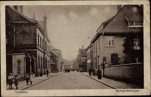 Ak Geldern am Niederrhein, Bahnhofstraße