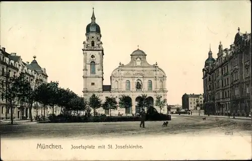 Ak München Maxvorstadt, Josephsplatz mit St. Josephskirche