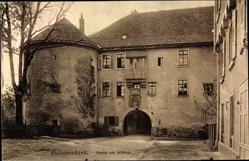 Ak Schorndorf in Württemberg, Partie am Schloss